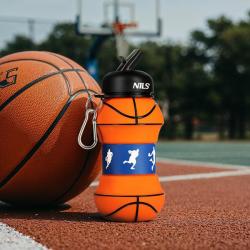 Nils Skládací silikonová láhev Camp NC4104 550ml basketbal