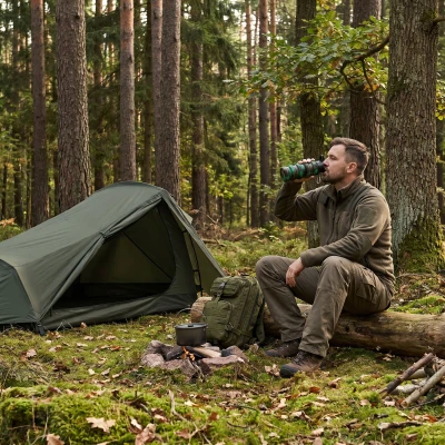 Nils Skládací silikonová láhev Camp NC4106 500ml zelená