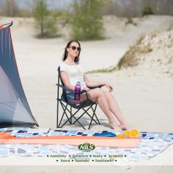 NILS Camp NC3044, modrá skládací židle