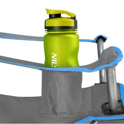 NILS CAMP Skladacia stolička NC3079 sivá-modrá