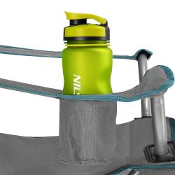 NILS CAMP Skládací židle NC3079 šedá-zelená