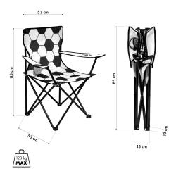 Nils Skladacia stolička Camp NC3303 biela/čierna
