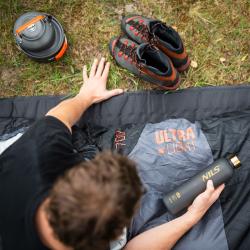 Nils NC1705 Ultralight čierny/oranžový spacák