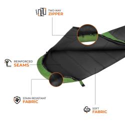 Nils NC1705 Ultralight černý/zelený spací pytel