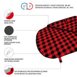 Nils Camp NC2003 černo-červený spací pytel