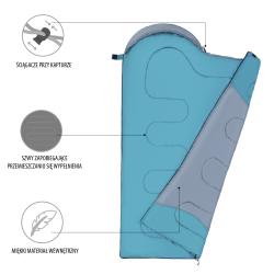 NILS NC2008 šedý/zelený spací pytel