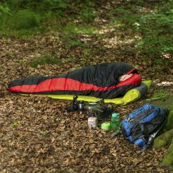 NILS Spací vak NC2012, čierny/červený