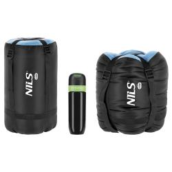 NILS CAMP Spací pytel NC2012, černý/modrý