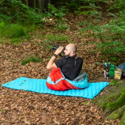 Nils NC2012 červený/modrý spací pytel