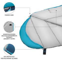 Nils NC2012 šedý/modrý spací pytel