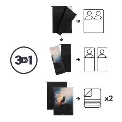 Nils NC3601 Wolf 3v1 spací pytel