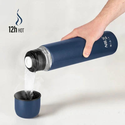 Nils Termoska Camp NC3804 modrá 1000 ml - mírně promáčklé dno