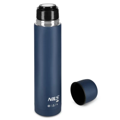 Nils Termoska Camp NC3804 modrá 1000 ml - mírně promáčklé dno (VÝPRODEJ)