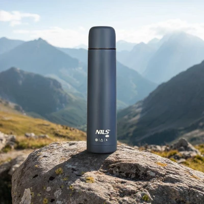 Nils Termoska Camp NC3804 modrá 1000 ml - mírně promáčklé dno (VÝPRODEJ)