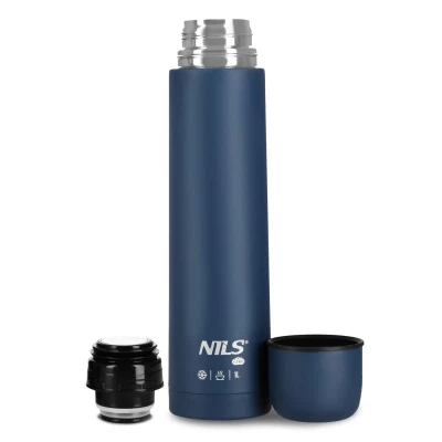 Nils Termoska Camp NC3804 modrá 1000 ml - mírně promáčklé dno (VÝPRODEJ)