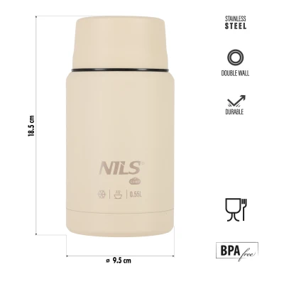 Nils Termoska na jídlo Camp NC3807 béžová 550 ml