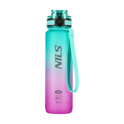 Nils Tritanová láhev na pití Camp NCD04 950 ml zeleno-růžová Nils Tritanová láhev na pití Camp NCD04 950 ml zeleno-růžová