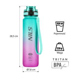 Nils Tritanová láhev na pití Camp NCD04 950 ml zeleno-růžová