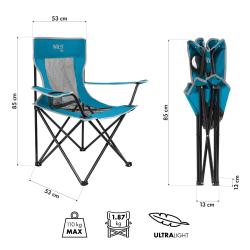 Nils Turistické křeslo Camp NC3302 modré/šedé