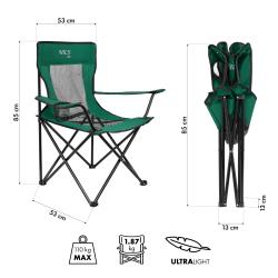 Nils Turistické křeslo Camp NC3302 zelené/černé