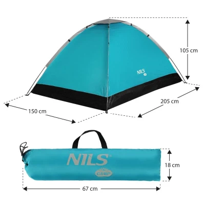 Nils NC3021 modrý turistický stan