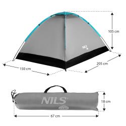 Nils NC3021 šedý turistický stan