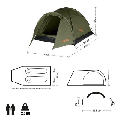 Nils NC6010 Hiker khaki turistický stan