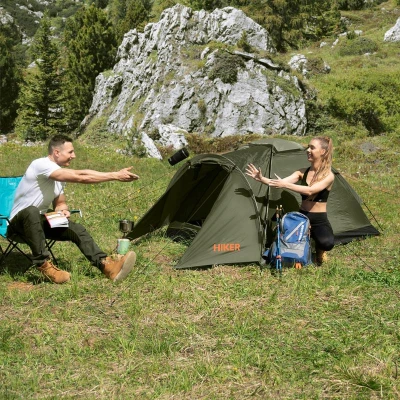 Nils NC6010 Hiker khaki turistický stan