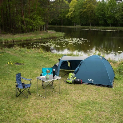 Nils NC6012 Trekker modro-šedý turistický stan