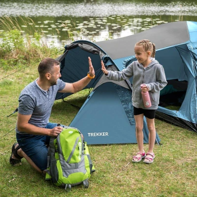 Nils NC6012 Trekker modro-šedý turistický stan