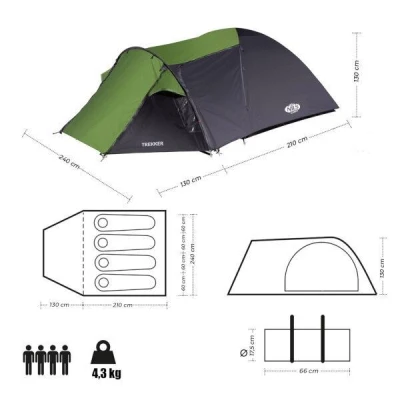 Nils Turistický stan NC6012 Trekker (VÝPRODEJ)