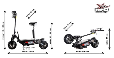 Nitro Scooters Cruiser 1900 v2 – 20ah elektro koloběžka + sedlo, blatník