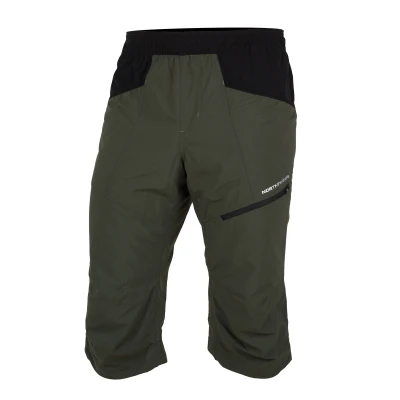 Northfinder ARTUR-550blackdarkgreen pánské turistické 3/4 kalhoty