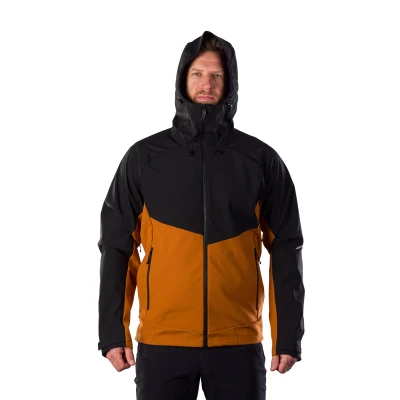 Northfinder CLIFTON-519cinnamonblack pánská turistická bunda s kapucí