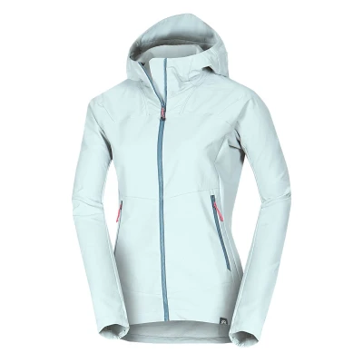Northfinder DESTINEY-333lightgreen dámská turistická softshellová bunda s kapucí