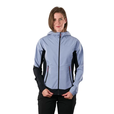 Northfinder JAYLYN-665lavendergreyblack dámská turistická softshellová bunda s kapucí