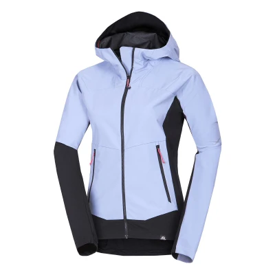 Northfinder JAYLYN-665lavendergreyblack dámská turistická softshellová bunda s kapucí