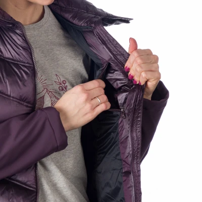 Northfinder MARGIE-532-darkplum dámská turistická softshellová bunda