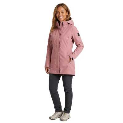Northfinder YULIANA-537oldrose dámská turistická softshellová bunda s kapucí