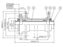 Novatec Náboj Přední D041SB-15 Disc 32D 15X100 ALU