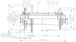 Novatec Náboj Přední D791SB-B15 Disc 6-DĚR 32D 15X110