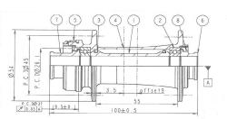 Novatec Náboj Přední D791SB-CL-15 Disc 32D 15X100