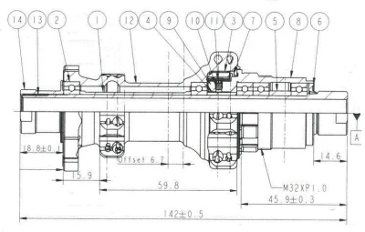 Novatec Náboj Zadní D412SB-X12-A4A-XDR 6-DĚR 28D 12X142