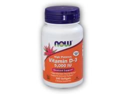NOW Foods Vitamin D3 5000IU 240 softgel kapslí NOW Foods Vitamin D3 5000IU 240 softgel kapslí