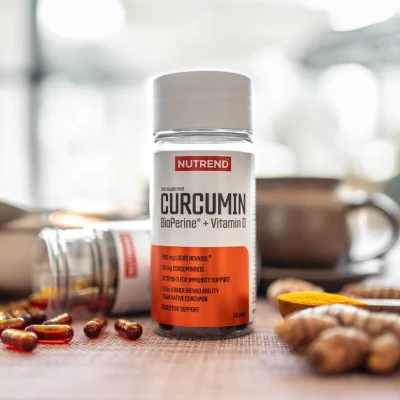 Nutrend Curcumin Bioperine Vitamin D kapsle