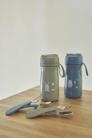 Nuvita Set lžička a vidlička Powder Blue