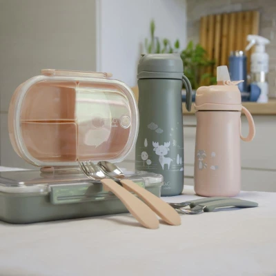 Nuvita Set lžička a vidlička Powder Blue