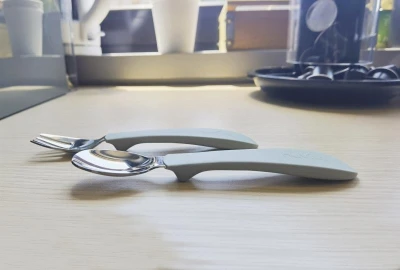 Nuvita Set lžička a vidlička Sage Green
