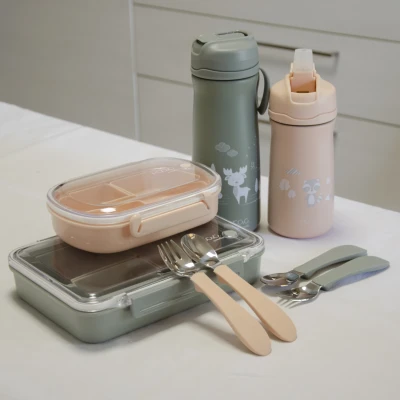 Nuvita Set lžička a vidlička Sage Green