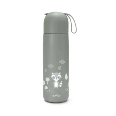 Nuvita Termoska se silikonovým držákem 400ml Sage green